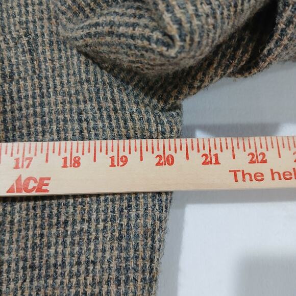 HARRIS TWEED Blazer Mens 38 Sport Coat Brown Jacket 2 Button Hand Woven Scotland - Picture 7 of 10